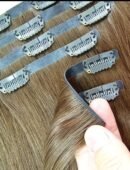 Pu Hair extensions clipe set